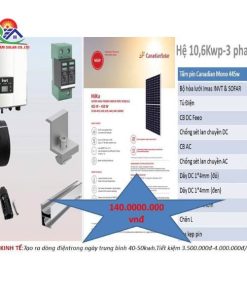 Lắp đặt hệ thống điện năng lượng mặt trời 10.5KW-3pha