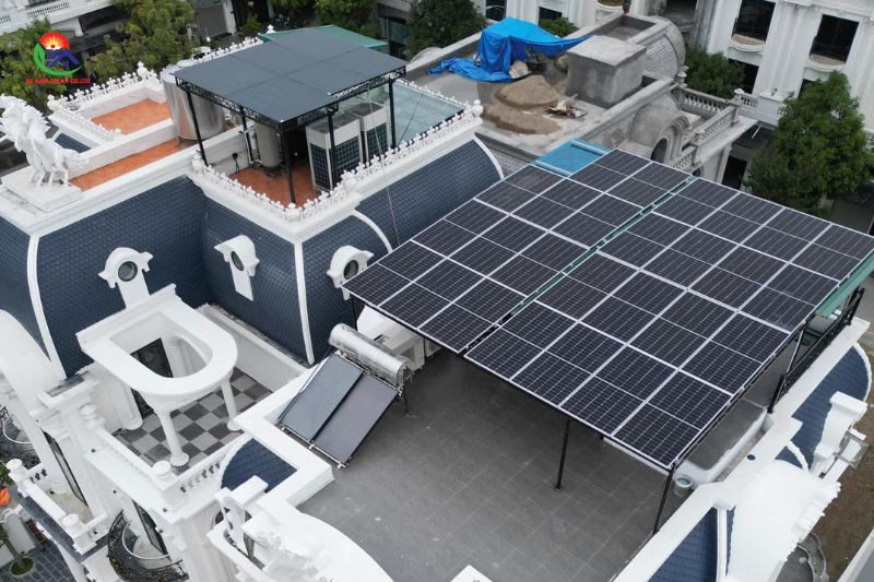 Dự án điện mặt trời 15kwp biệt thự Ninh Hiệp sau khi hoàn thiện